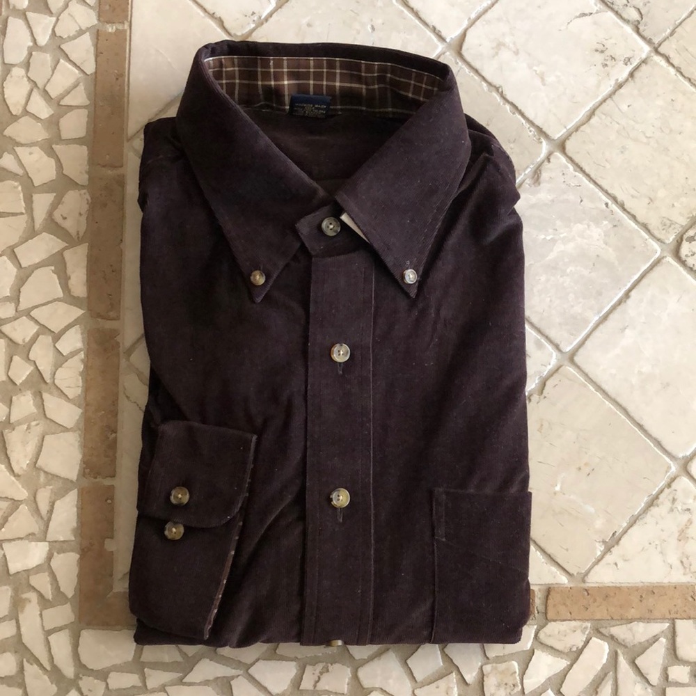 Brooks Brothers Brown Corduroy Long Sleeve Shirt L